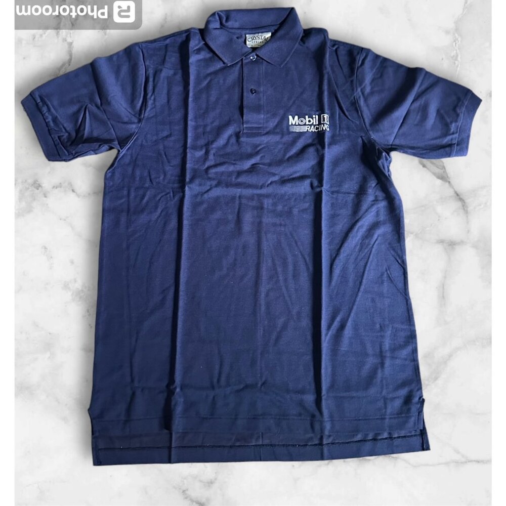 New / vintage Mobil 1 Racing Polo Shirt By Crystal Springs‎ Large